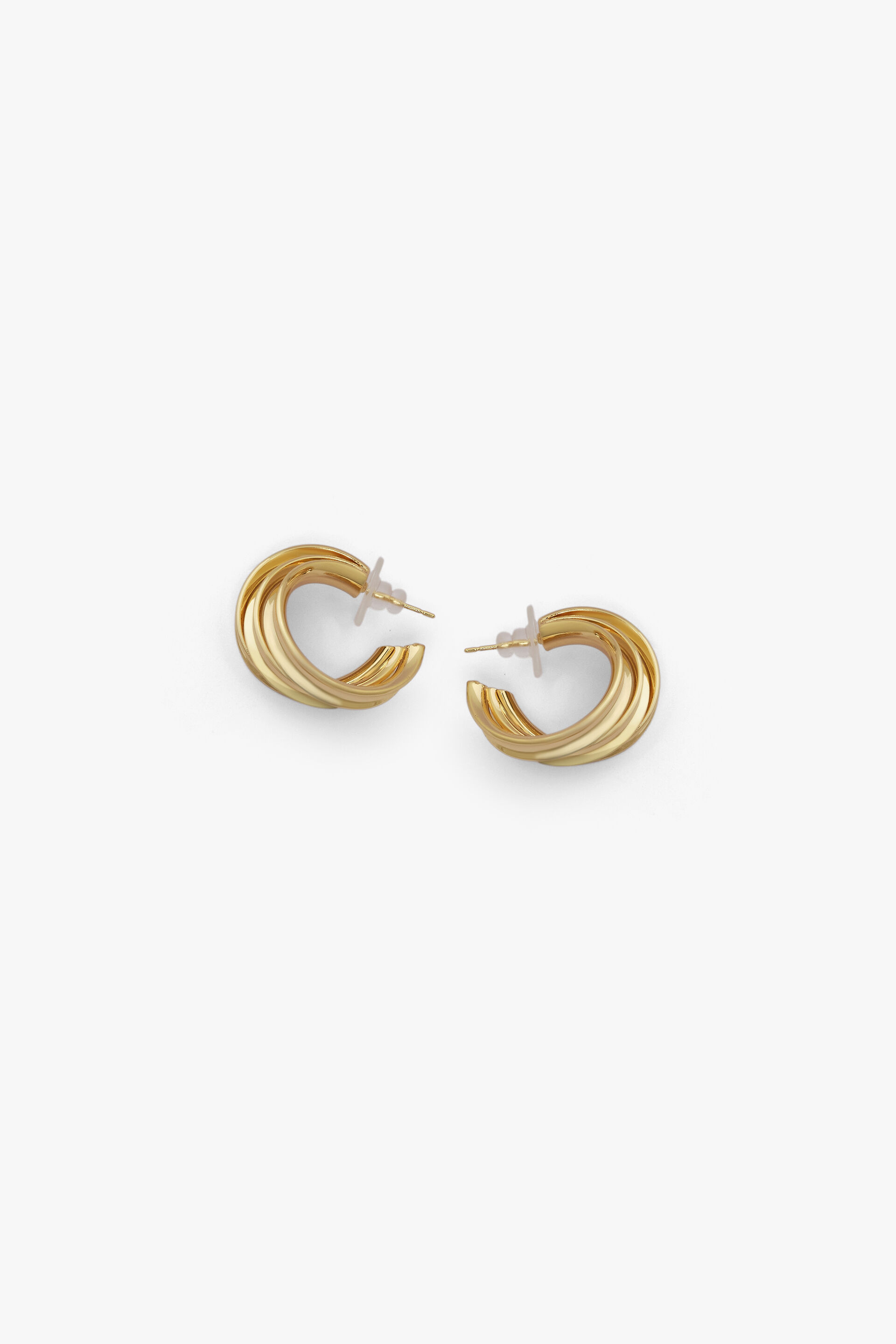 Gold Multi Layer Hoops, , image 2